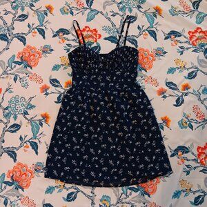 Navy Sheer Floral Hollister Dress | Like New!